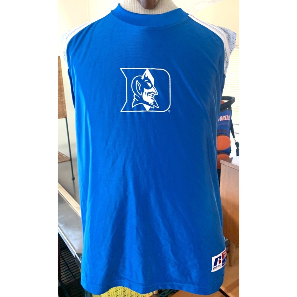 Duke Blue Devils Jersey Sz. Large Blue Russell Athletic Team Issue Warm Up